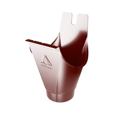 125mm Half Round Outlet 87mm Dia Outlet (Wine Red)