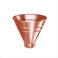 Round Hopper - 100mm Outlet (Copper Brown)