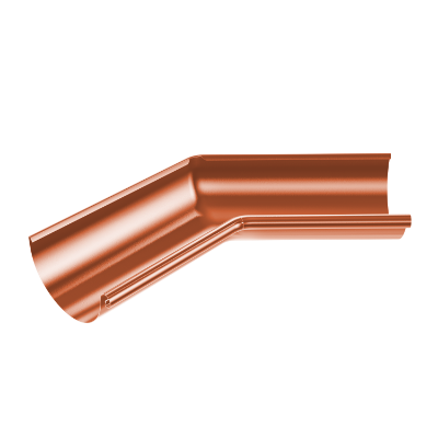 150mm Half Round Internal Angle 135° (Copper Brown)