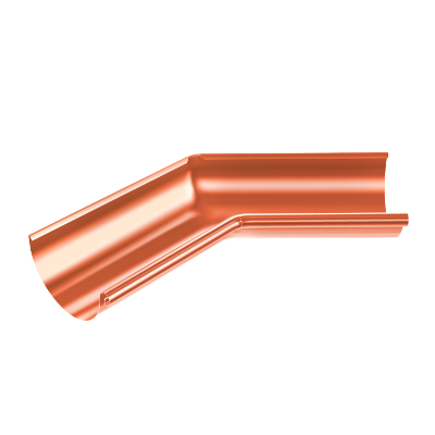125mm Half Round Internal Angle 135° (Copper)