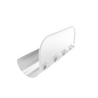 150mm Gutter Overflow Element 180° (Pure White)