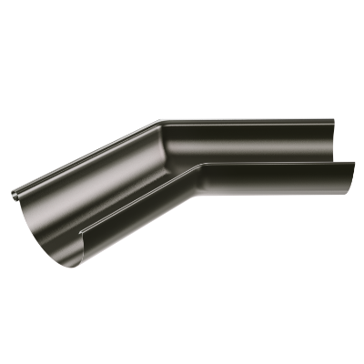 125mm Half Round External Angle 135° (Grey Brown)